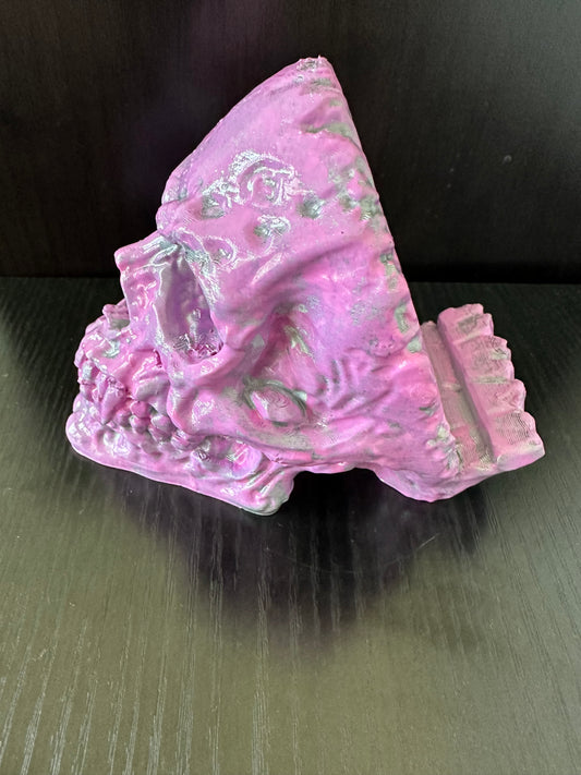 Wicked phone holder pink-silver skull